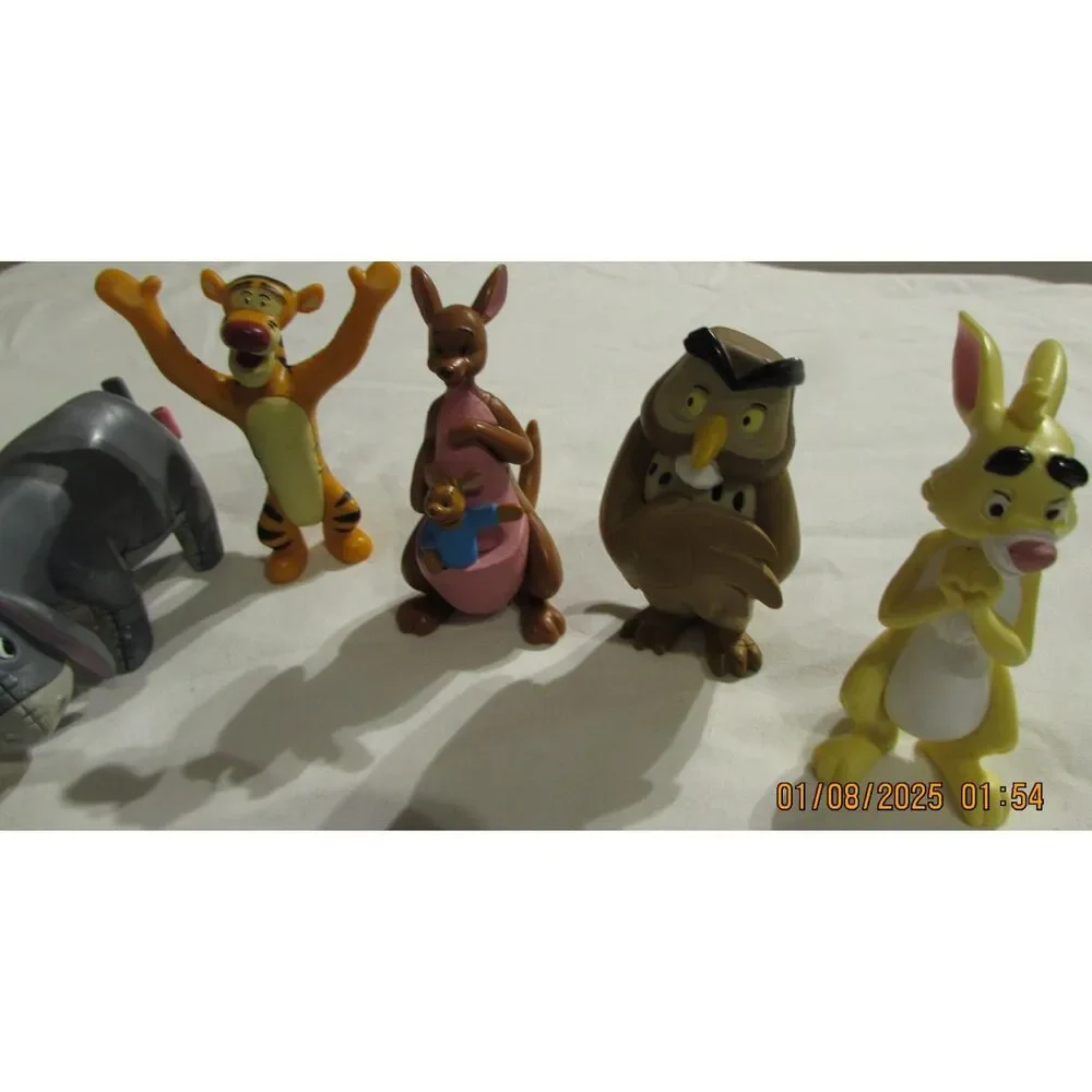 Winnie the Pooh 7 piece set Tigger Piglet Eeyore Kanga Rabbit Owl vintage Disney